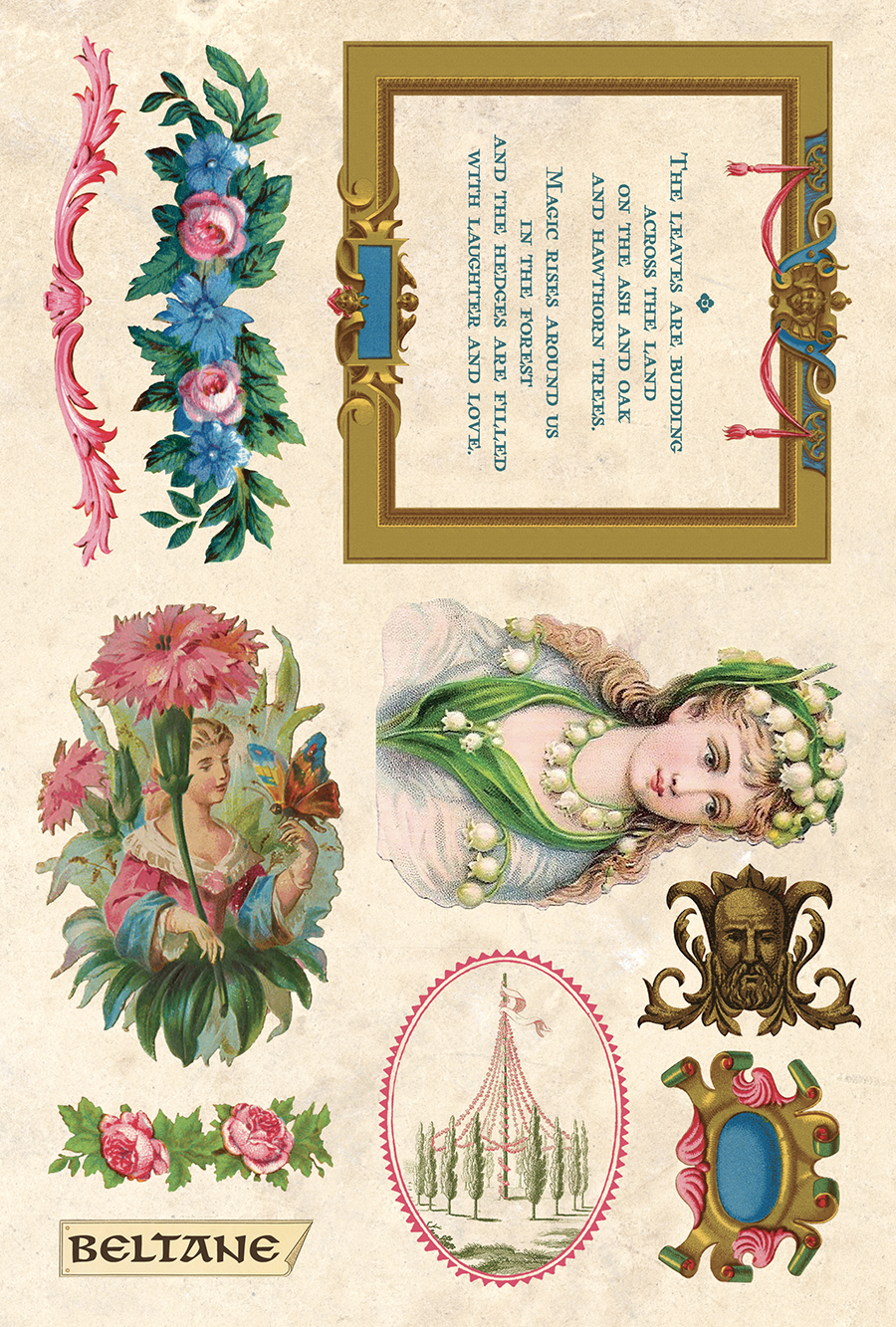 Rabbit’s Round Beltane Collage Sheet 1
