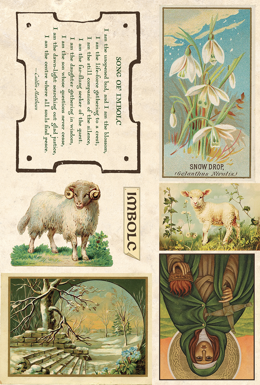 Rabbit’s Round Imbolc Collage Sheet 2