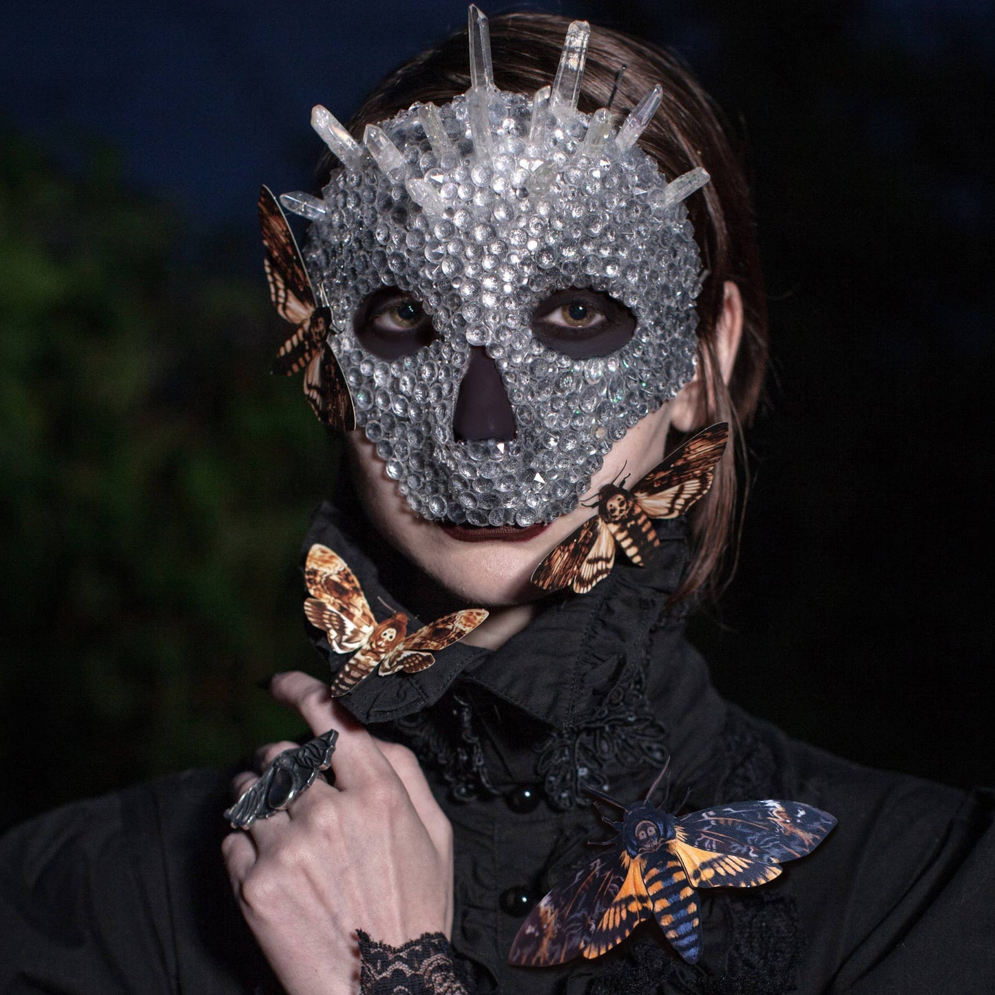 Halloween 'Death's Head' Paper Moth Set